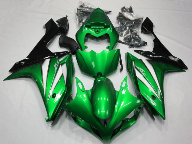 Descuento Carenados Moto Yamaha YZF 1000 R1 2007-2008 - Verde Blanco Negro