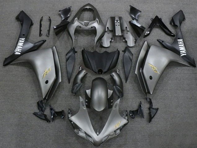 Descuento Carenados Moto Yamaha YZF 1000 R1 2007-2008 - Plata Oscuro Negro Mate