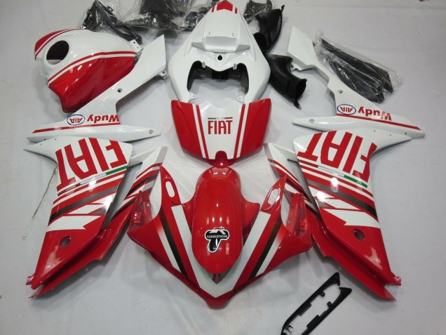 Descuento Carenados Moto Yamaha YZF 1000 R1 2007-2008 - Blanco Rojo Fiat