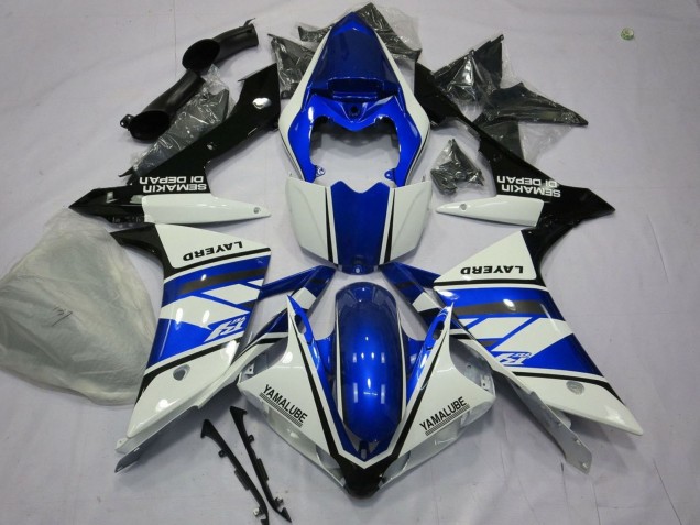 Descuento Carenados Moto Yamaha YZF 1000 R1 2007-2008 - Blanco Azul Negro Layerd