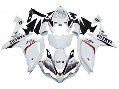 Descuento Carenados Moto Yamaha YZF 1000 R1 2007-2008 - Blanco Rojo Negro Raya M1