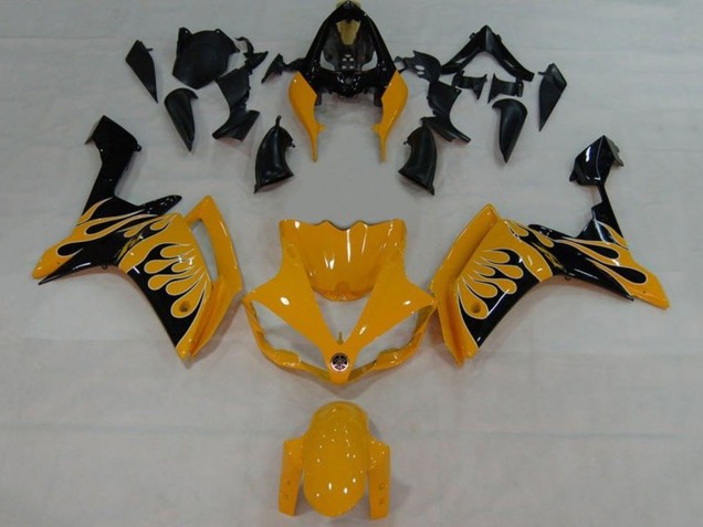Descuento Carenados Moto Yamaha YZF 1000 R1 2007-2008 - Amarillo Negro Llama