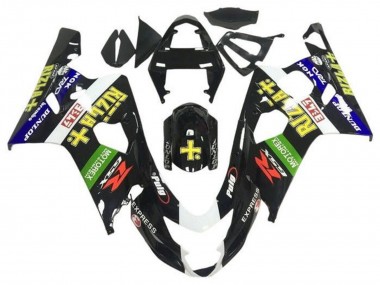 Descuento Carenados Moto Suzuki GSXR 600 / GSXR 750 2004-2005 - Negro Brillante Azul Verde Amarillo Rizla