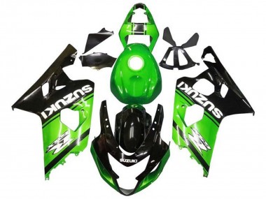 Descuento Carenados Moto Suzuki GSXR 600 / GSXR 750 2004-2005 - Verde Negro Blanco