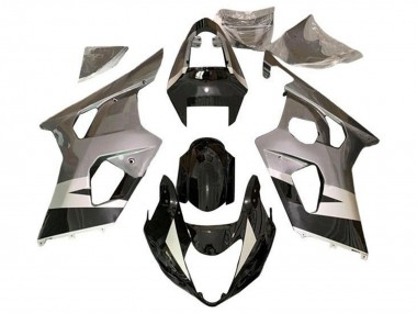 Descuento Carenados Moto Suzuki GSXR 600 / GSXR 750 2004-2005 - Plata Negro Brillante