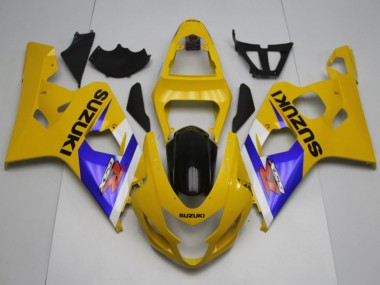 Descuento Carenados Moto Suzuki GSXR 600 / GSXR 750 2004-2005 - Amarillo Blanco Azul Negro