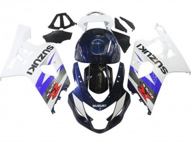 Descuento Carenados Moto Suzuki GSXR 600 / GSXR 750 2004-2005 - Blanco Azul Negro Rojo