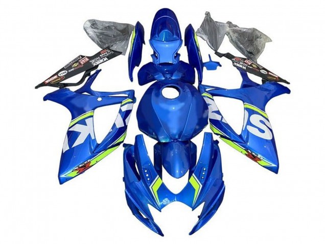 Descuento Carenados Moto Suzuki GSXR 600 / GSXR 750 2006-2007 - Azul Blanco Verde
