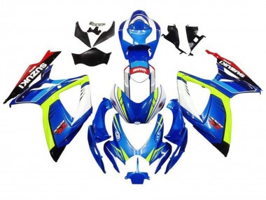 Descuento Carenados Moto Suzuki GSXR 600 / GSXR 750 2006-2007 - Azul Amarillo Blanco Rojo