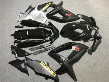 Descuento Carenados Moto Suzuki GSXR 600 / GSXR 750 2006-2007 - Negro Mate Negro Brillante Amarillo
