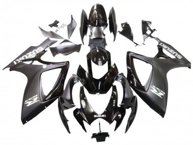 Descuento Carenados Moto Suzuki GSXR 600 / GSXR 750 2006-2007 - Negro Mate Negro Brillante Blanco