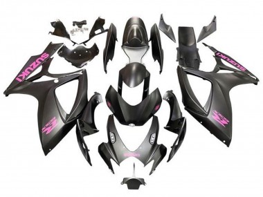 Descuento Carenados Moto Suzuki GSXR 600 / GSXR 750 2006-2007 - Negro Mate Rosa