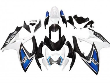 Descuento Carenados Moto Suzuki GSXR 600 / GSXR 750 2006-2007 - Blanco Azul Negro Mate