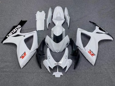 Descuento Carenados Moto Suzuki GSXR 600 / GSXR 750 2006-2007 - Blanco Negro Rojo