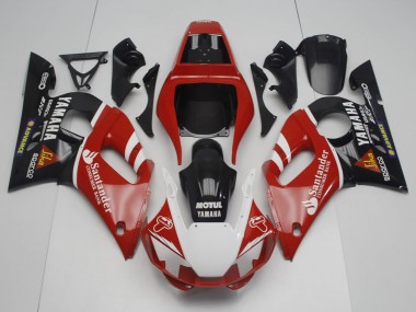Descuento Carenados Moto Yamaha YZF R6 1998-2002 - Rojo Blanco Negro Motul Santander