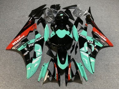 Descuento Carenados Moto Yamaha YZF R6 2006-2007 - Verde Claro Rojo Negro Petronas Motul