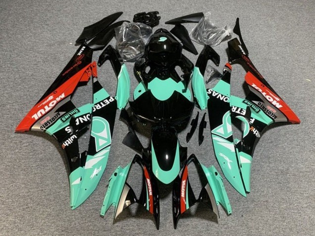 Descuento Carenados Moto Yamaha YZF R6 2006-2007 - Verde Claro Rojo Negro Petronas Motul