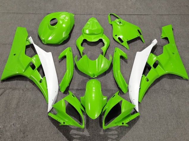 Descuento Carenados Moto Yamaha YZF R6 2006-2007 - Verde Blanco
