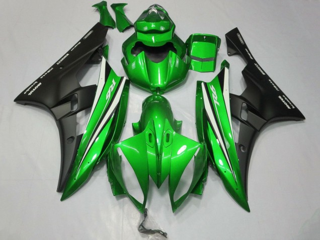 Descuento Carenados Moto Yamaha YZF R6 2006-2007 - Verde Blanco Negro Mate
