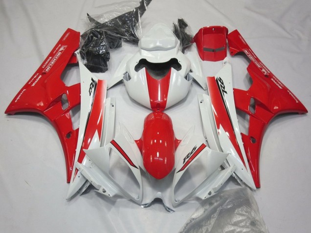 Descuento Carenados Moto Yamaha YZF R6 2006-2007 - Blanco Rojo Motul Michelin