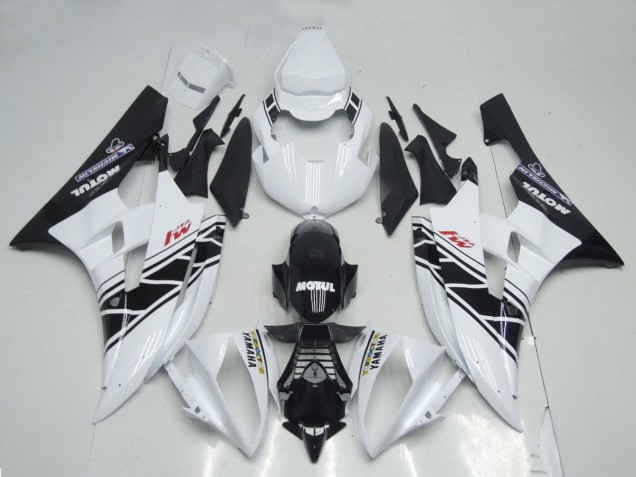 Descuento Carenados Moto Yamaha YZF R6 2006-2007 - Blanco Negro Brillante Motul Michelin