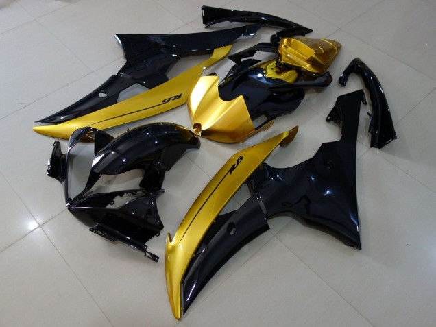 Descuento Carenados Moto Yamaha YZF R6 2008-2016 - Oro Negro Brillante