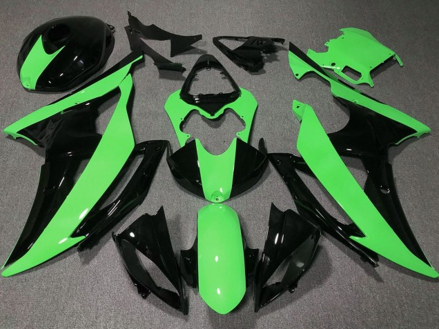 Descuento Carenados Moto Yamaha YZF R6 2008-2016 - Verde Negro Brillante