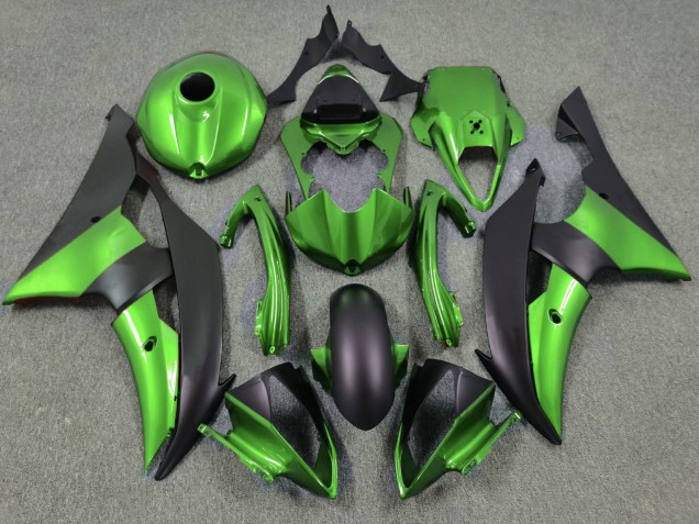 Descuento Carenados Moto Yamaha YZF R6 2008-2016 - Verde Negro Mate