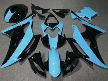 Descuento Carenados Moto Yamaha YZF R6 2008-2016 - Azul Claro Negro Brillante