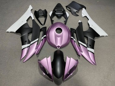 Descuento Carenados Moto Yamaha YZF R6 2008-2016 - Blanco Púrpura Claro Negro Mate
