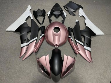 Descuento Carenados Moto Yamaha YZF R6 2008-2016 - Blanco Rose Oro Negro Mate