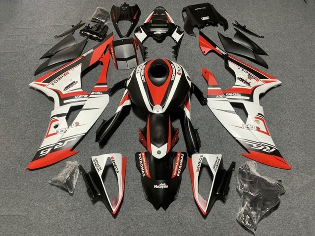 Descuento Carenados Moto Yamaha YZF R6 2008-2016 - Blanco Rojo Negro Mate