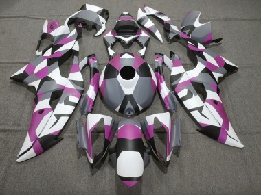 Descuento Carenados Moto Yamaha YZF R6 2008-2016 - Blanco Rosa Gris Negro Camouflage