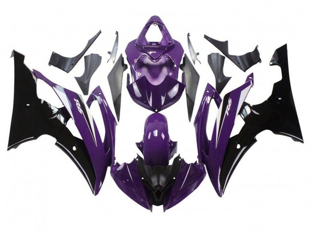Descuento Carenados Moto Yamaha YZF R6 2008-2016 - Púrpura Negro Brillante