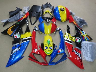 Descuento Carenados Moto Yamaha YZF R6 2008-2016 - Azul Amarillo Rojo Negro Tiburón