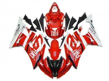 Descuento Carenados Moto Yamaha YZF R6 2008-2016 - Blanco Rojo Negro Fiat