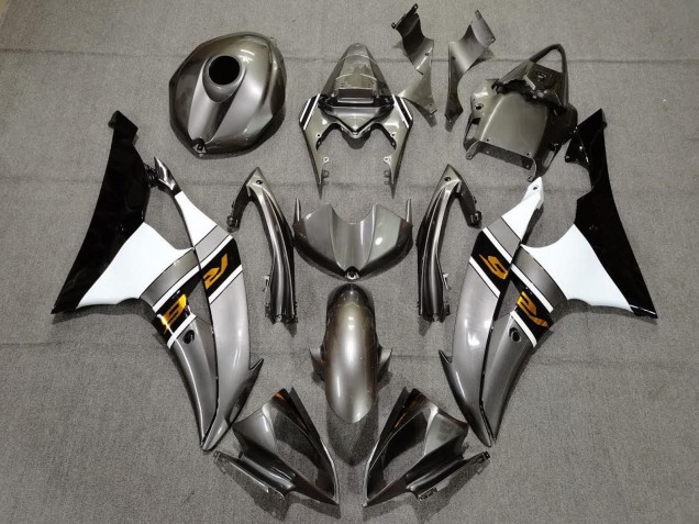 Descuento Carenados Moto Yamaha YZF R6 2008-2016 - Plata Blanco Oro Negro