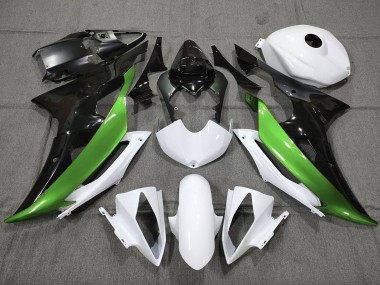 Descuento Carenados Moto Yamaha YZF R6 2008-2016 - Blanco Verde Negro Brillante
