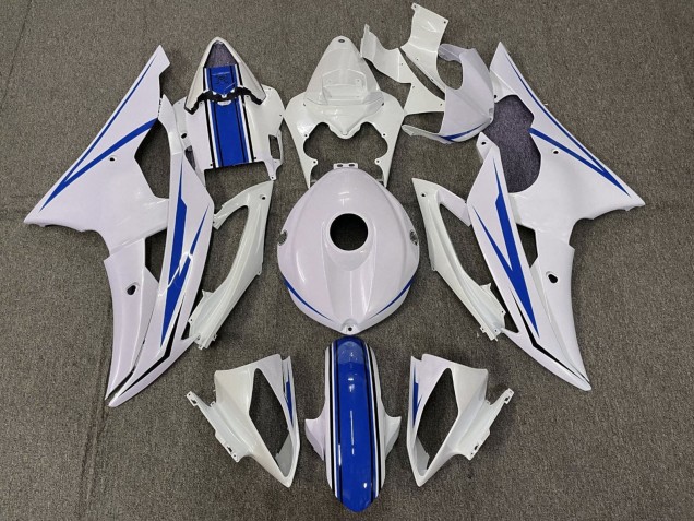 Descuento Kits Carenado Moto Yamaha YZF R6 2008-2016 - Blanco Azul