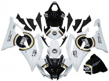 Descuento Carenados Moto Yamaha YZF R6 2008-2016 - Blanco Negro Lucky Strike