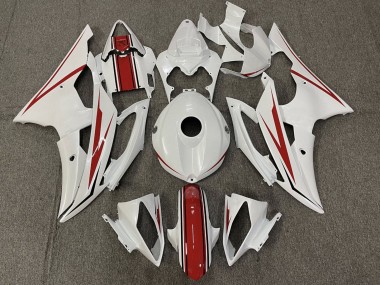 Descuento Carenado Moto Yamaha YZF R6 2008-2016 - Blanco Perla Rojo
