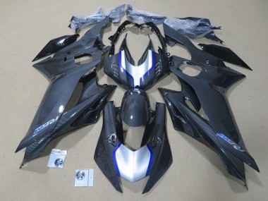 Descuento Carenados Moto Yamaha YZF R6 2017-2023 - Plata Azul Negro Falso FibraCarbono