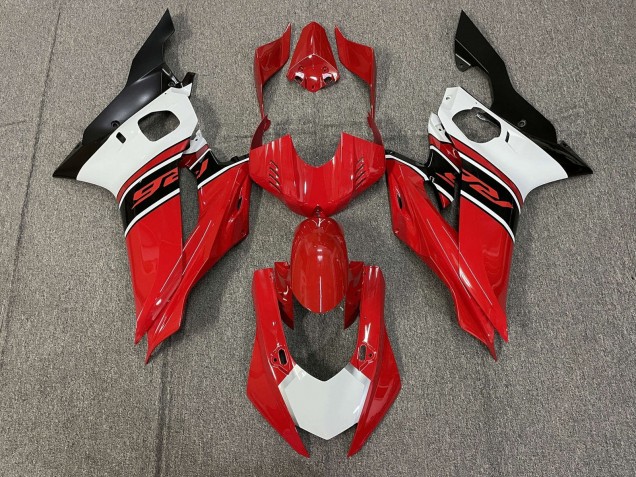 Descuento Carenados Moto Yamaha YZF R6 2017-2023 - Blanco Rojo Negro Mate