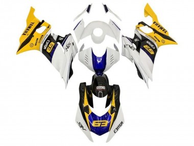 Descuento Carenados Moto Yamaha YZF R6 2017-2023 - Blanco Amarillo Azul Negro