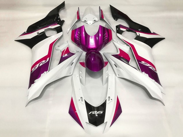 Descuento Carenados Moto Yamaha YZF R6 2017-2023 - Blanco Rojo Púrpura Negro