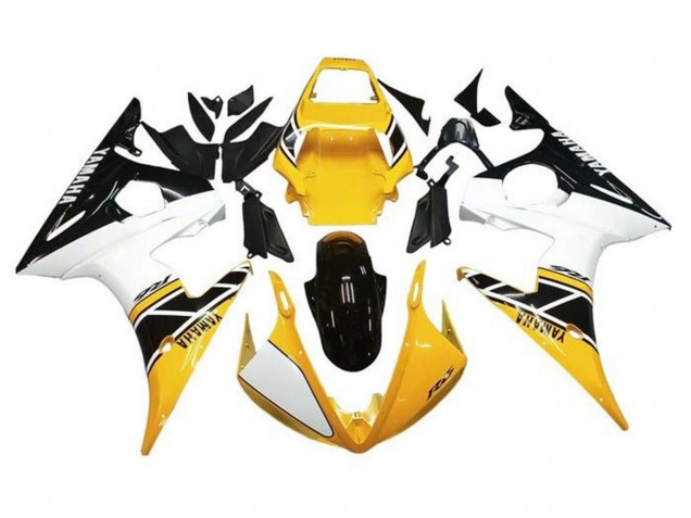 Descuento Carenados Moto Yamaha YZF R6 2005 - Blanco Amarillo Negro