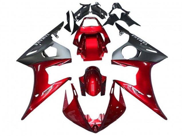 Descuento Carenados Moto Yamaha YZF R6 2003-2004 - Rojo Negro Mate