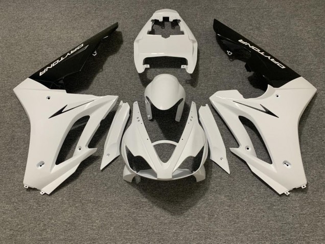 Descuento Carenado Moto Triumph Daytona 675 Triple 2006-2008 - Blanco Negro Brillante