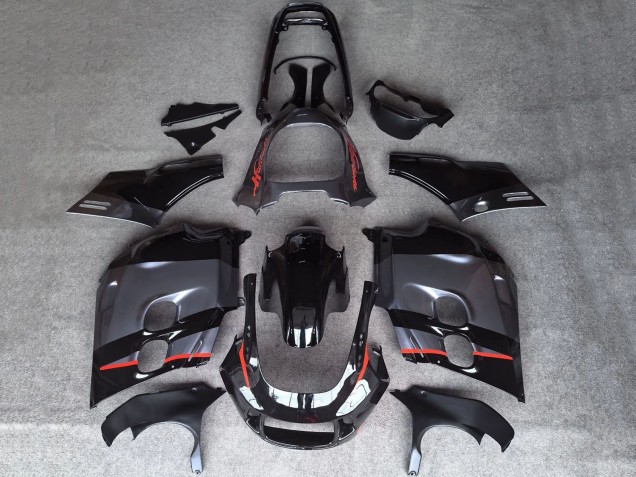 Descuento Carenados Moto Honda CBR1000F Hurricane 1987-1988 - Negro Brillante Gris Mate Rojo Línea