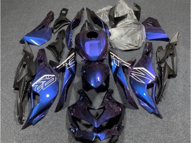 Descuento Carenados Moto Kawasaki ZX4R ZX-4RR 2019-2025 - Púrpura Azul Gradiente